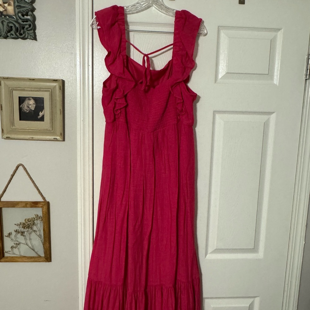 Robert Louis Vibrant Pink Maxi Dress